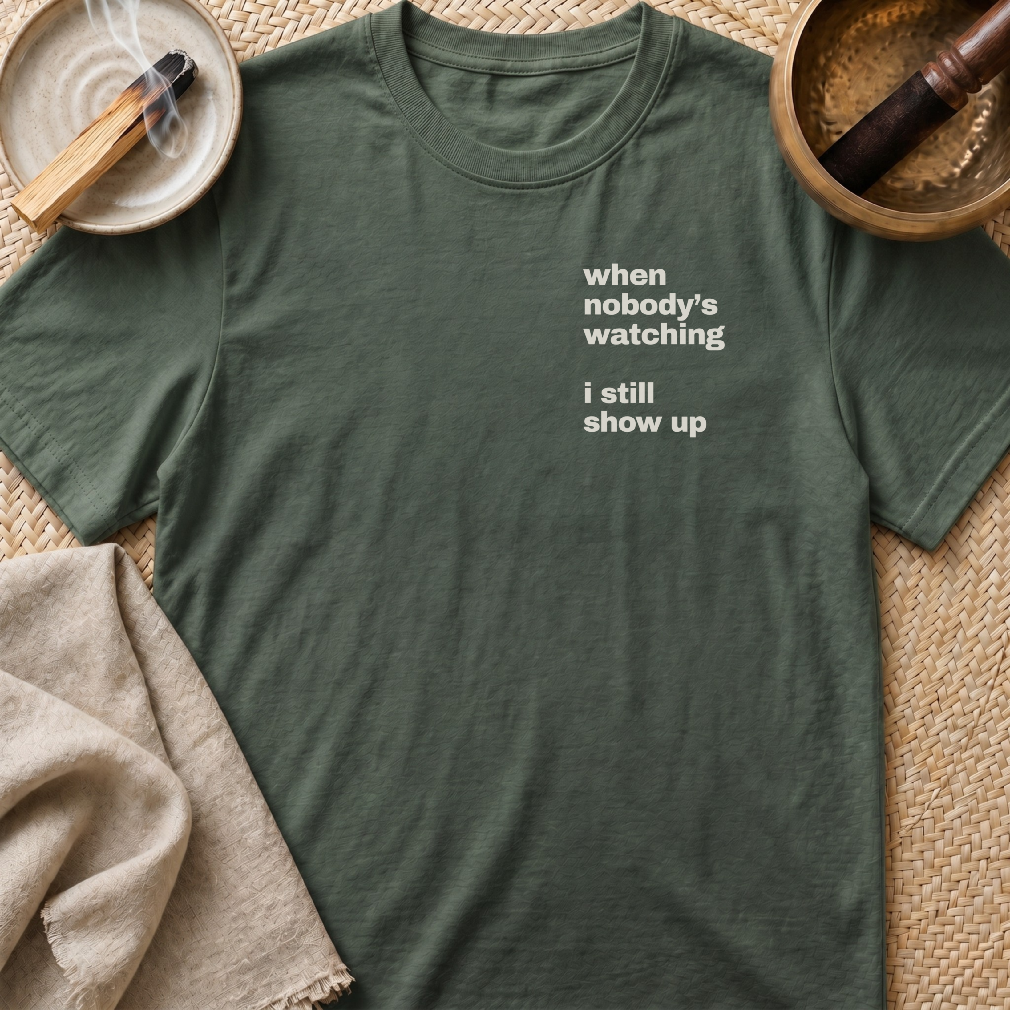 Show Up Left Chest T-Shirt