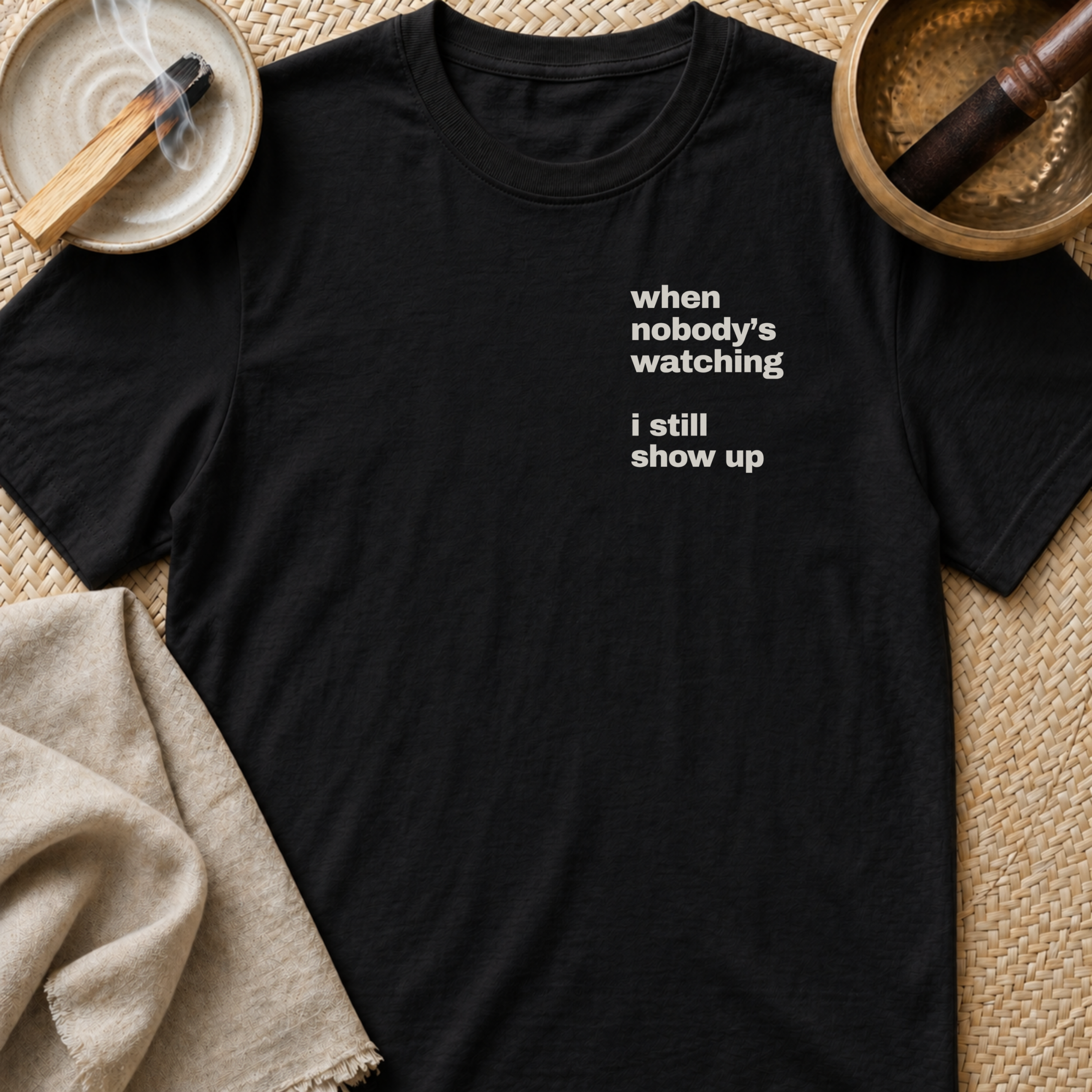 Show Up Left Chest T-Shirt