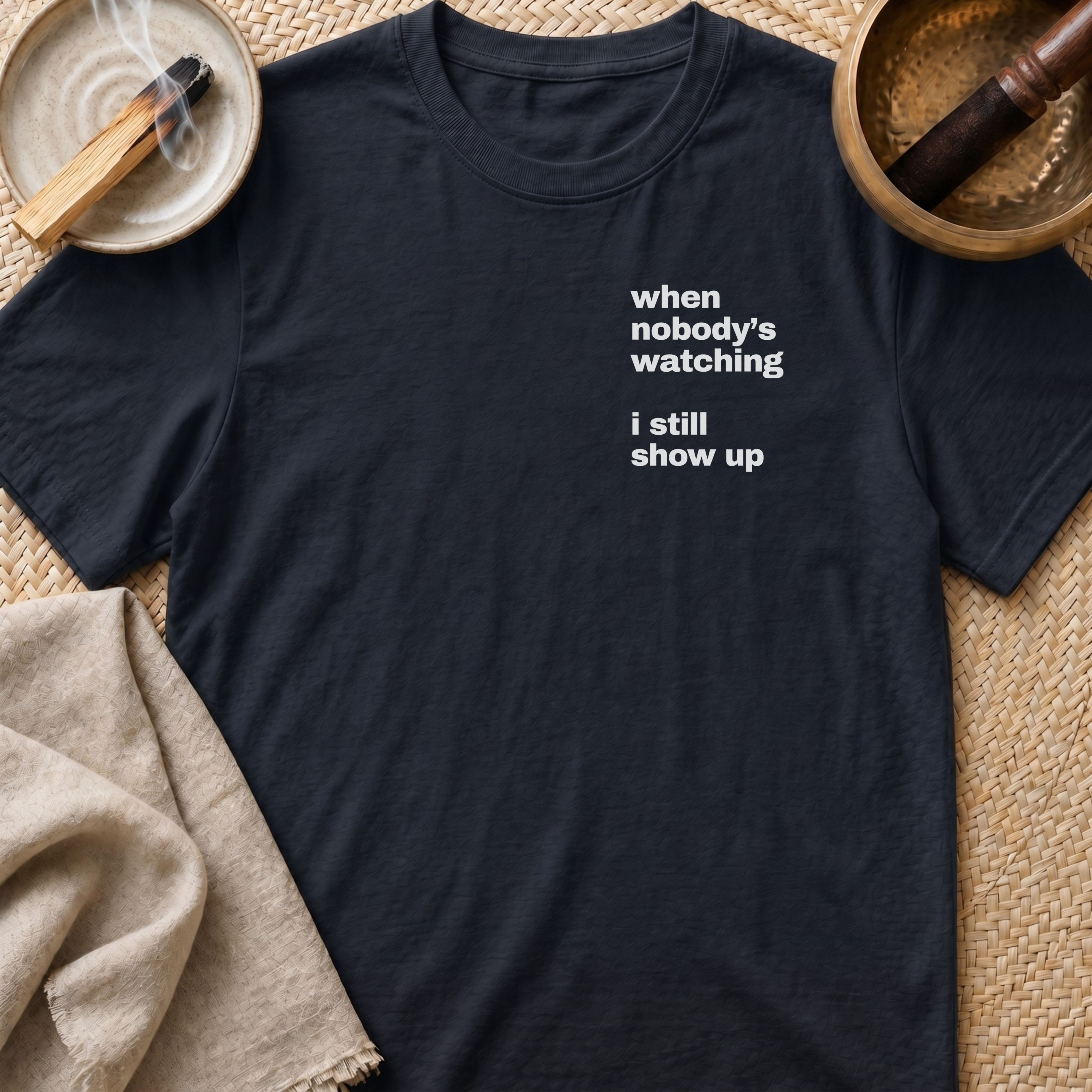 Show Up Left Chest T-Shirt