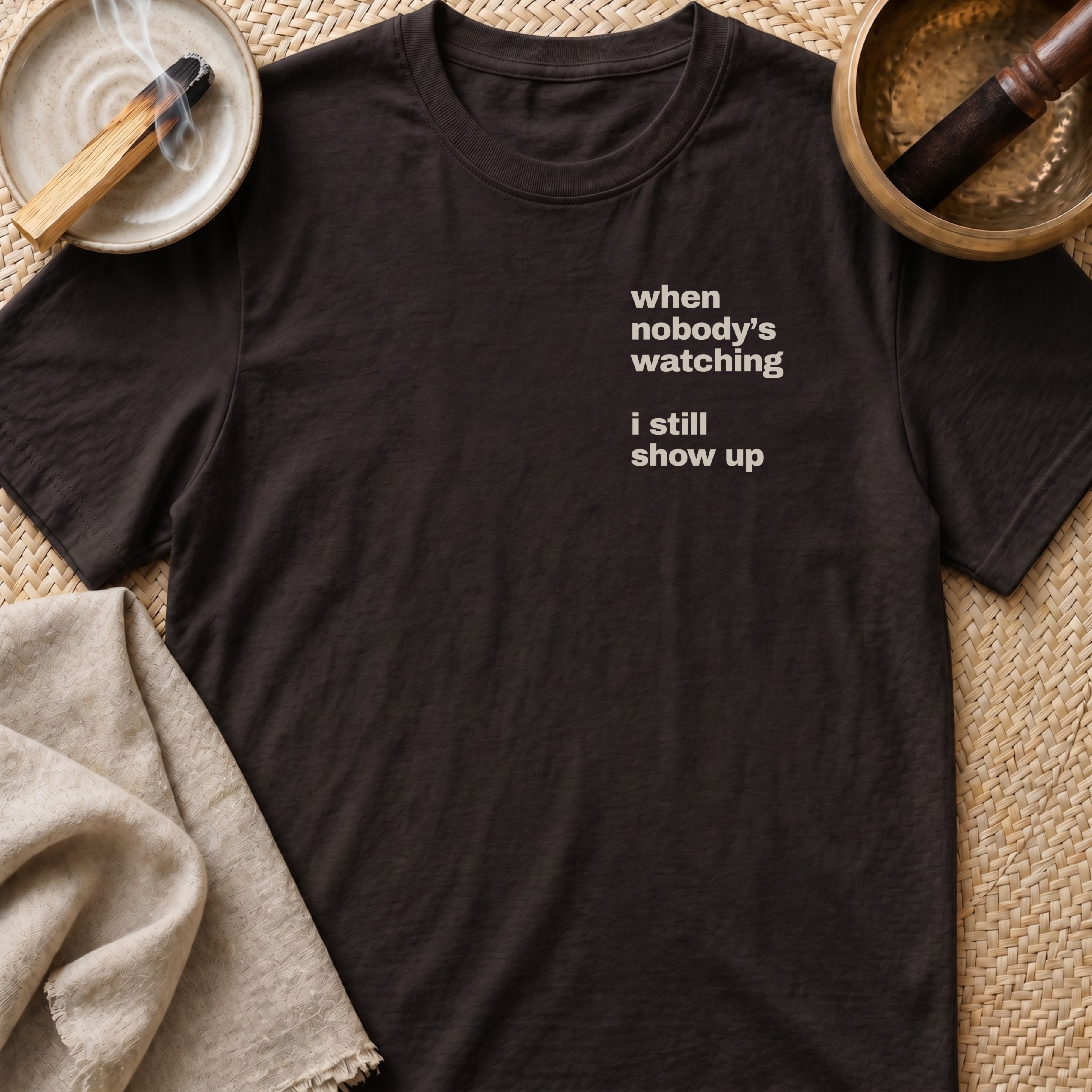 Show Up Left Chest T-Shirt
